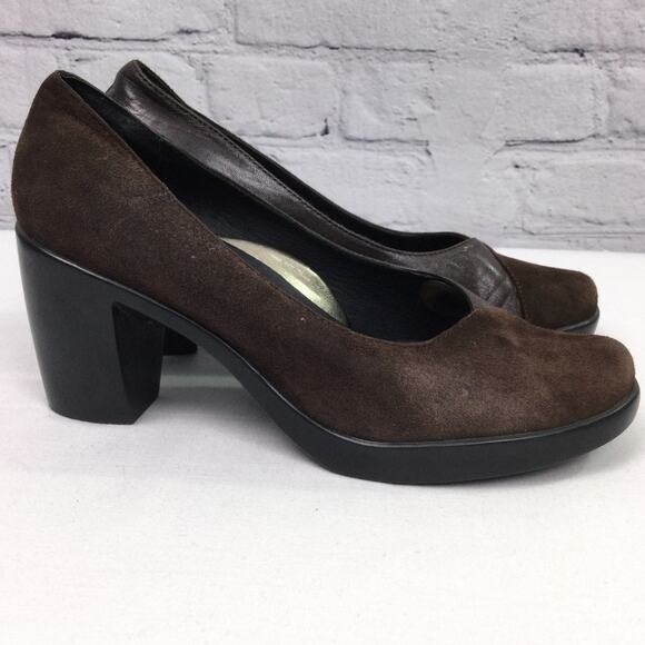 Dansko Tuttie Pumps Soft Leather Suede Round Toe Chunky Heel Comfort Shoe 37 - Picture 5 of 15